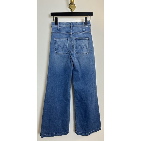 MOTHER The Hustler Roller Patch Pocket Sneak Wide Leg Jeans in Piece By Piece - Picture 7 of 13